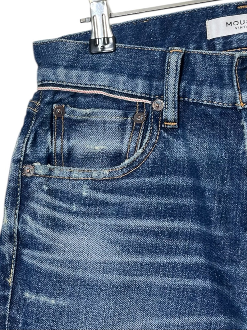 MOUSSY VINTAGE Edgerton Skinny Women's 26 Dark Blue Casual Selvedge‎ Denim New - Picture 4 of 14